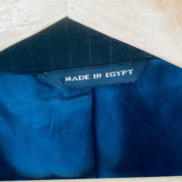 Banana Republic Mens Blue Striped Three Button Cotton Blazer Jacket Modern 40R - Picture 6 of 16